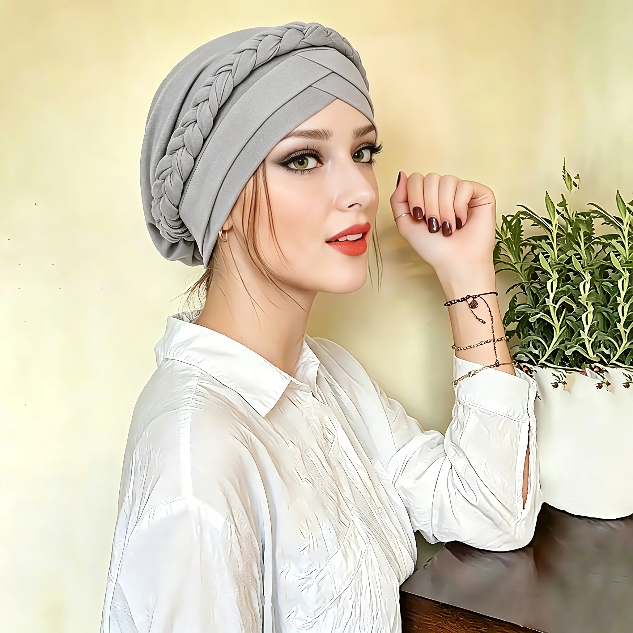 

2026 New Head Scarf for Muslim Women Solid Color Turban Bonnet Hijab Caps Inner Hijabs Femme Musulman Arab Wrap Turbantes