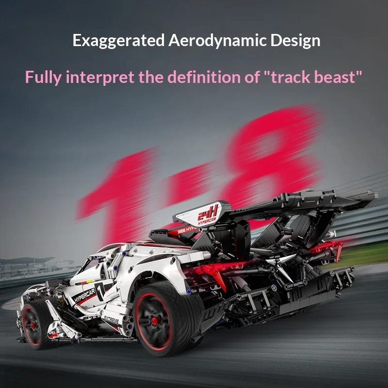 CaDA MASTER 1:8 Scale Apollo Sun God Remote Control High Speed Sports Car Building Blocks Assembly Toy For Boys Birthday Gift view 3