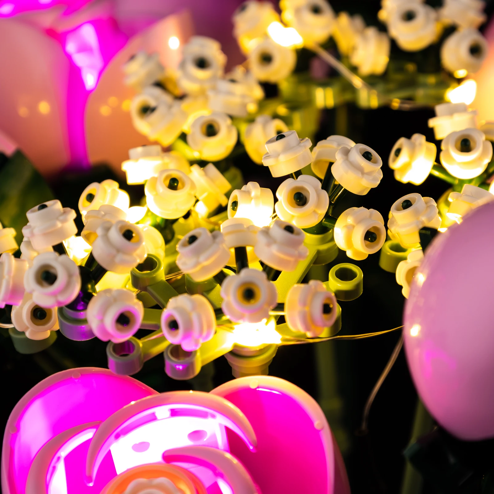 Conjunto de iluminação para LEGO Bouquet of Roses 10374 versão RC não inclui bloco de construção (apenas kit de luz LED)