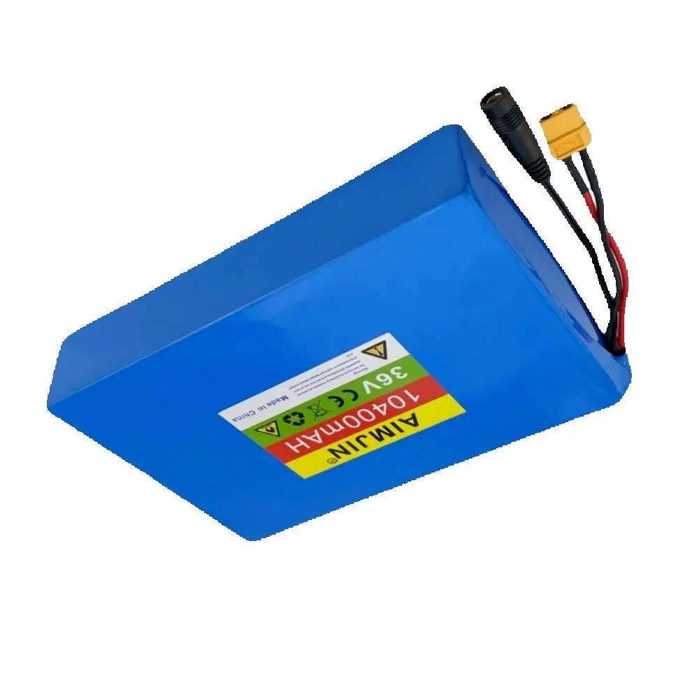 

10S4P 36V 10400mAh High Quality Lithium Battery Pack with BMS + 42V Charger for Electric Scooter Bicycle