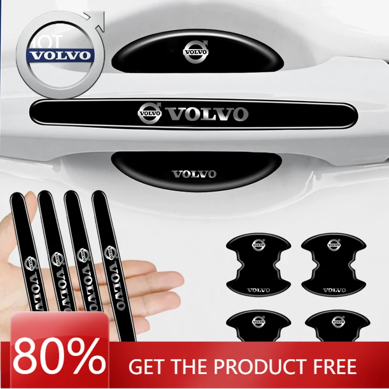 

Эмблемы 2026 Новинка для Volvo 4/8 шт., наклейка на чашу на дверную ручку автомобиля, защита от царапин, наклейки для Volvo C40 V60 V40 XC90 S60 C30 XC