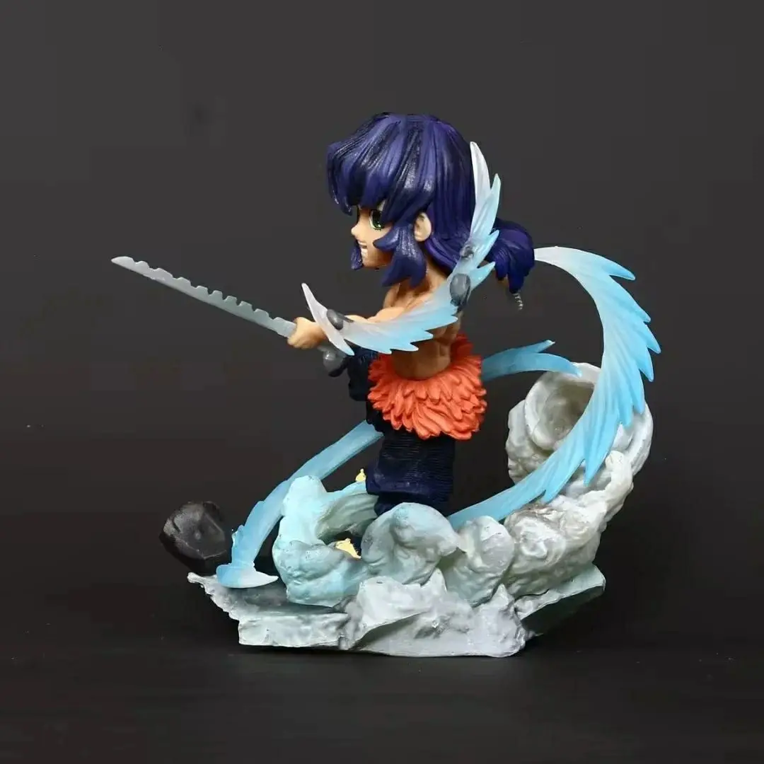 Figura de ação Anime Demon Slayer, estátua Hashibira Inosuke, coleção ornamentada, boneca modelo, brindes de aniversário, 10cm