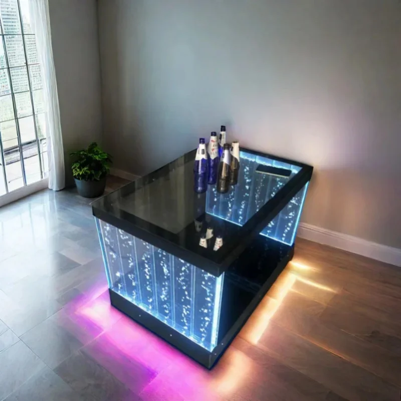 custom.Custom Made Acrylic Bubble Wall Panel LED Light Color-Changing Reception Counter Table Screens & Room Dividers