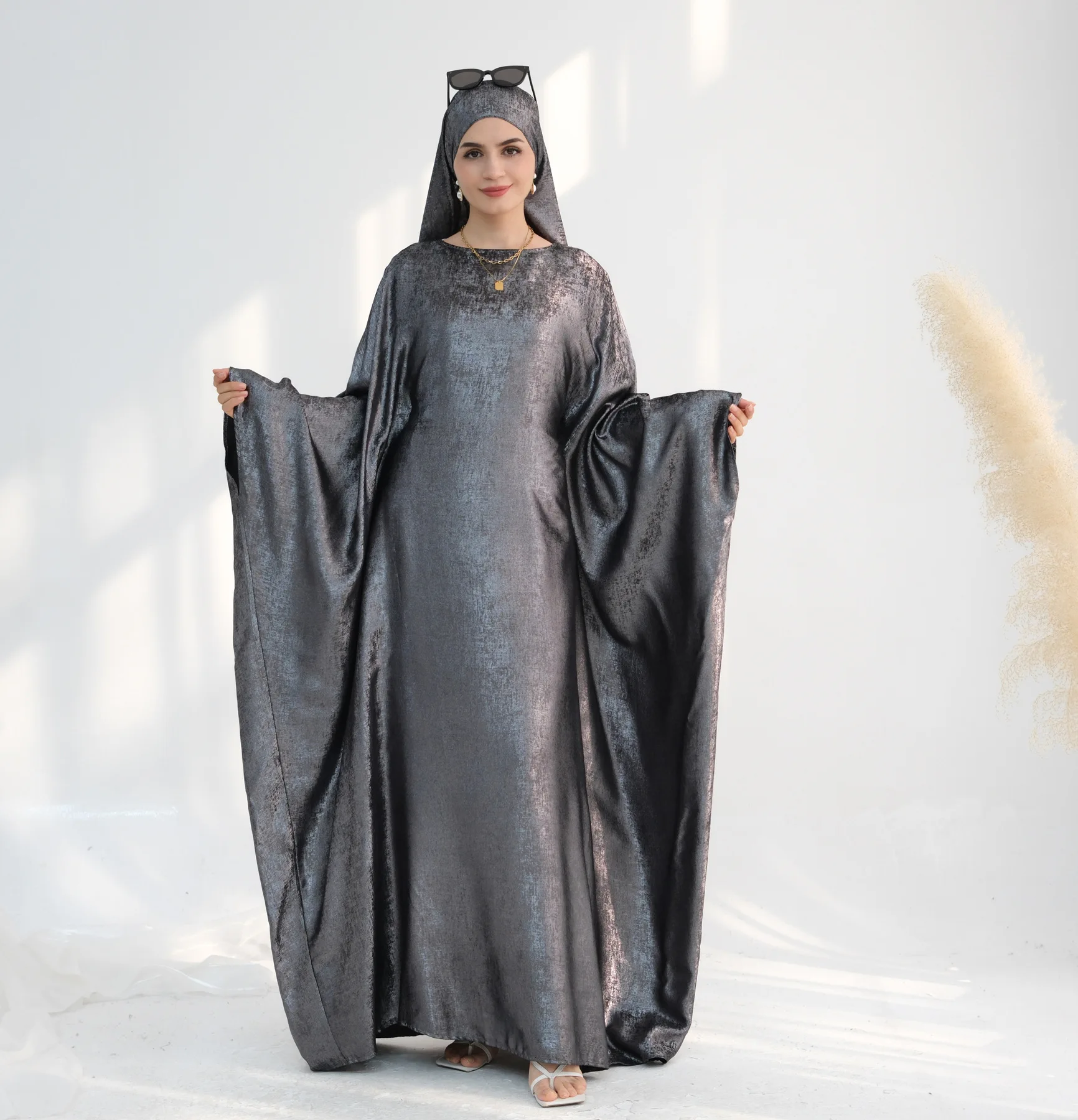 Brilhante abayas muçulmano vestidos modestos para mulheres árabe luxo dubai abaya roupas de oração islâmica turquia kaftan kebaya jalabiya robe