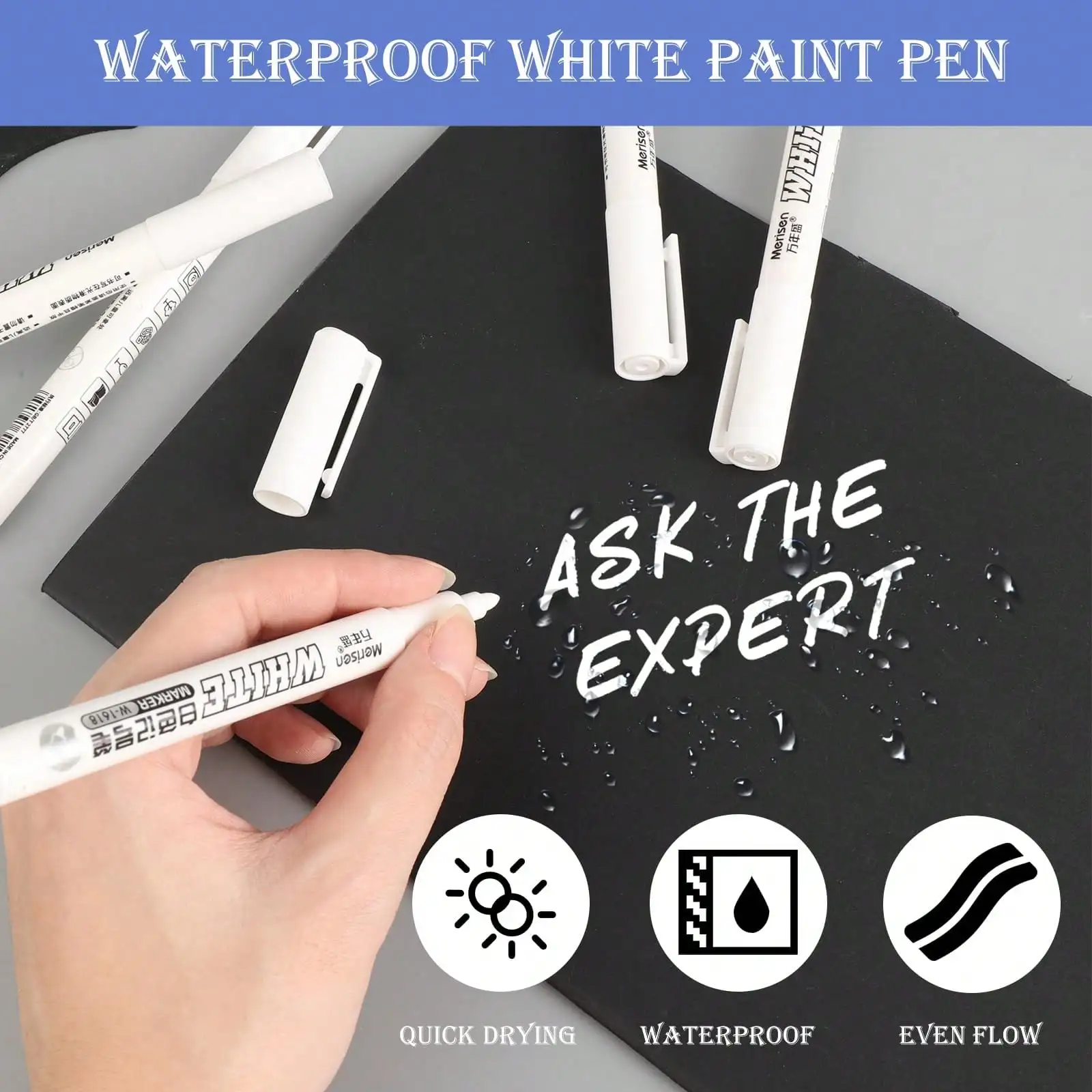 

The Ultimate White Marker（12pcs） for Black Books, DIY Crafts & Art painting supplies paint marker graffiti