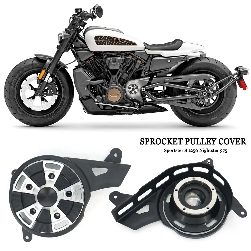 

For Sportster S 1250 RH1250 Nightster 975 RH 975 2022 2021 Motorcycle Left Sprocket Protection Cover Pulley Engine Upper Guards