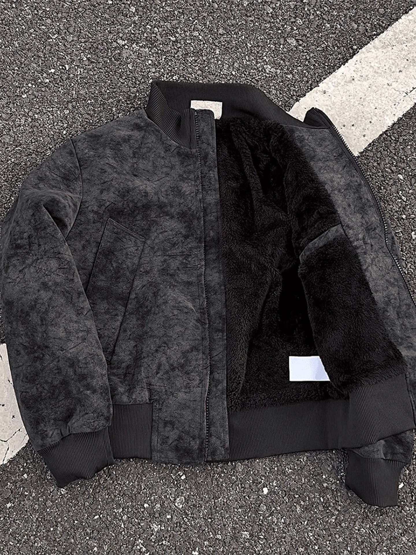 

Матовая окрашенная мужская бархатная куртка из искусственной кожи ягненка, зимняя теплая куртка Fce, американское хлопковое пальто, молодежное повседневное модное пальто