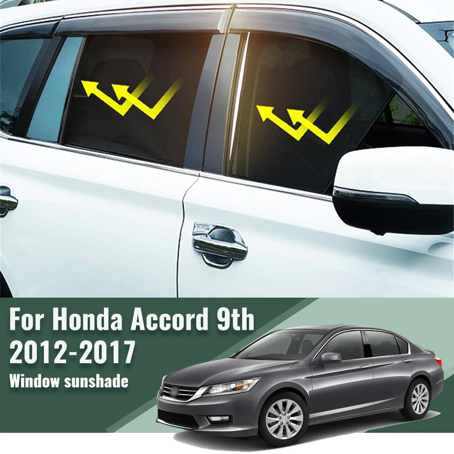 

For Honda Accord 9th 2013 2014 2015 2016 2017 Magnetic Car Sunshade Front Windshield Curtain Rear Side Window Sun Shades Shield