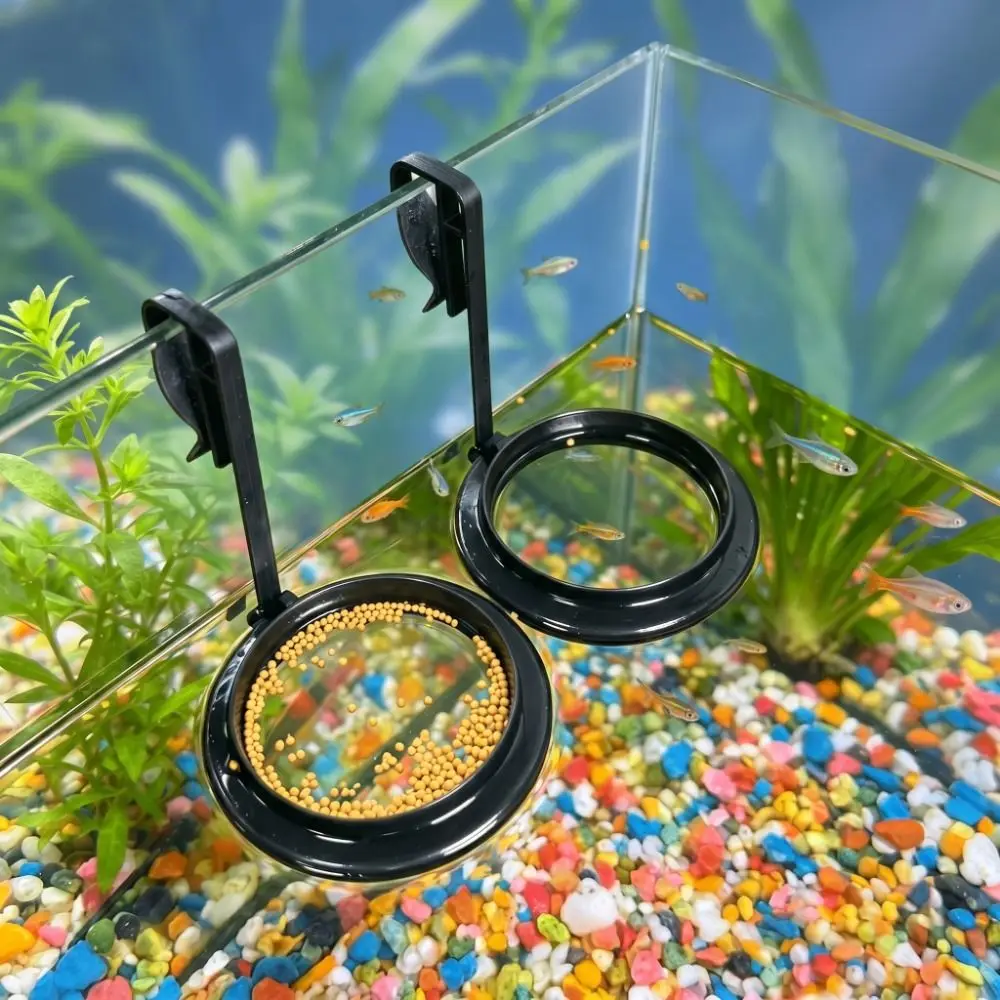 Hanging Fish Feeding Ring Anti Drifting Adjustable Fish Tank Station Plastic Floating Feeder Ring Breeding Tank