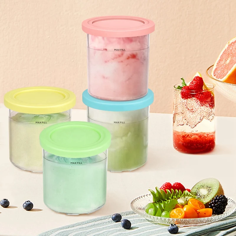 1Set Storage Food Freezer Parts Accessories For Ninja NC299AM C300S NC301 Series Ice Cream Makers Sorbet Gelato Container