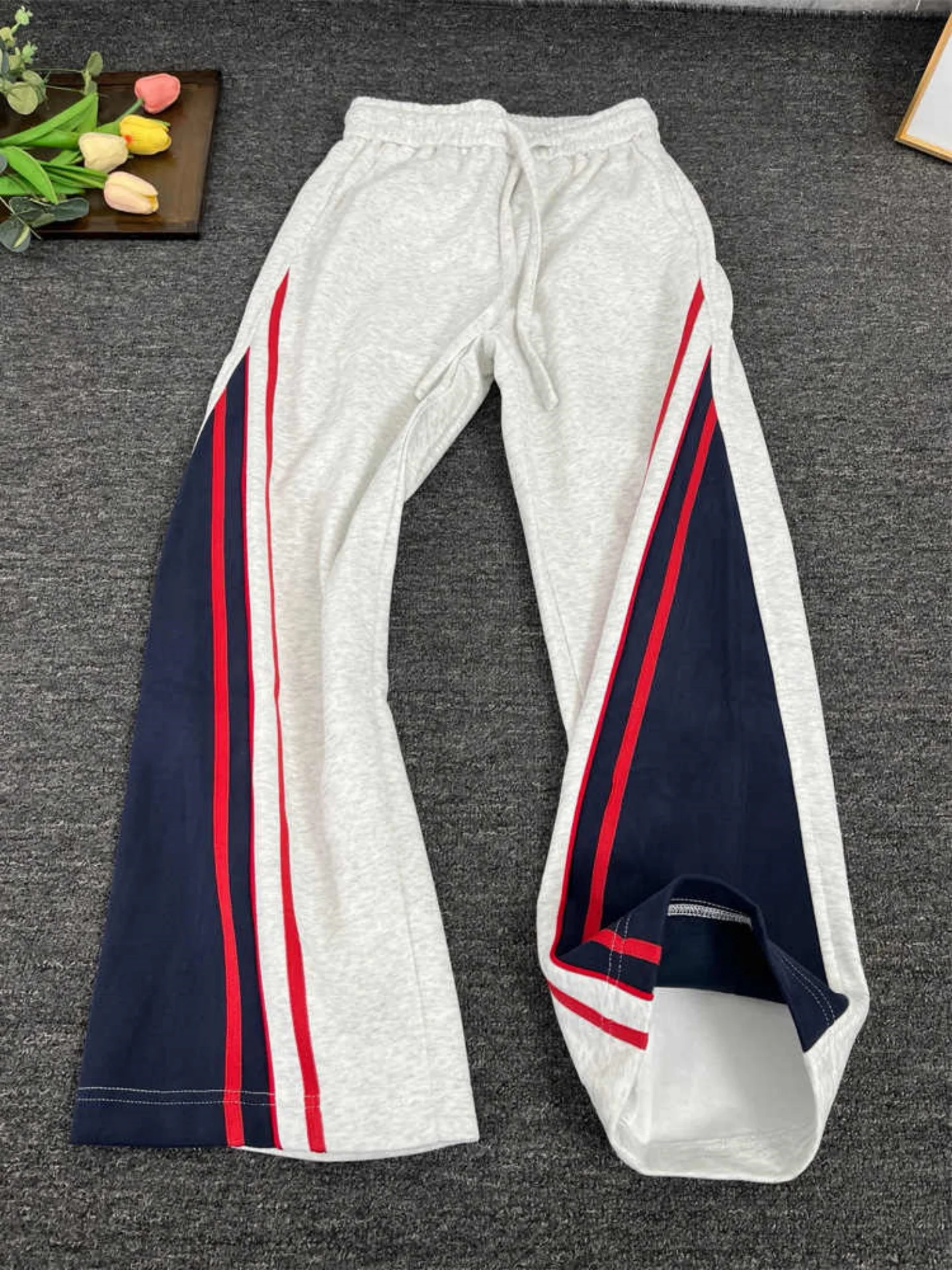 

Мужские прямые брюки в полоску Color Blo, зимние повседневные брюки в стиле хип-хоп, свободные спортивные брюки, модные уличные брюки