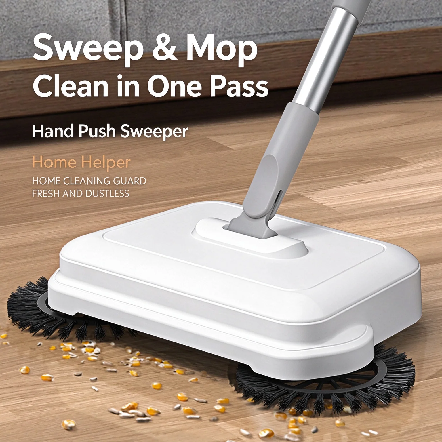Factory direct sales sweeping hand-push sweeper household broom dustpan broom scraping plastic broom cleaning wiping water