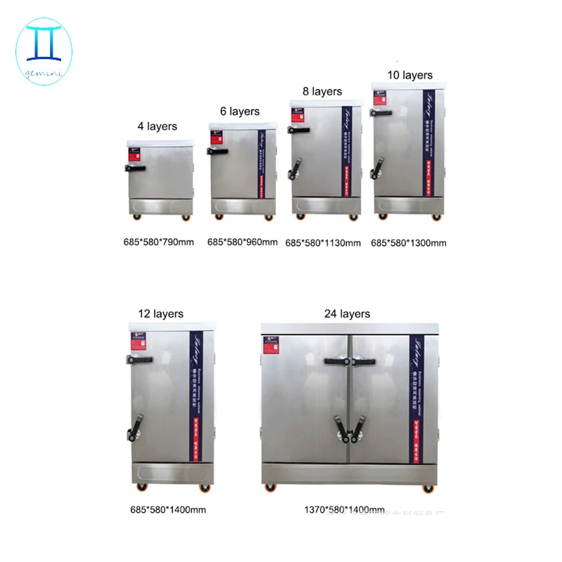 Gas kommerziellen 10 Tabletts/4 Tabletts Reis dampfer für industrielle Reiskocher