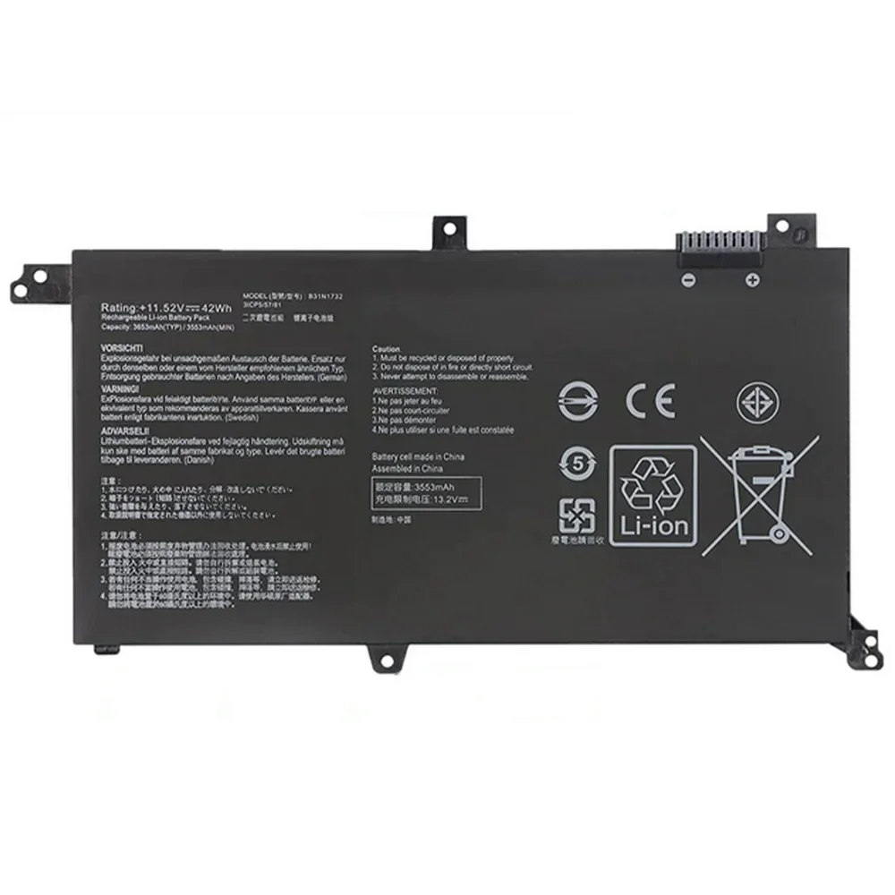 Imagem -02 - Bateria para Asus Vivobook S14 S430fa S430fn S430ua X430un X430ua X430fa X430uf X430fn X571g X571lh X571gt R430fa R430fn B31n1732