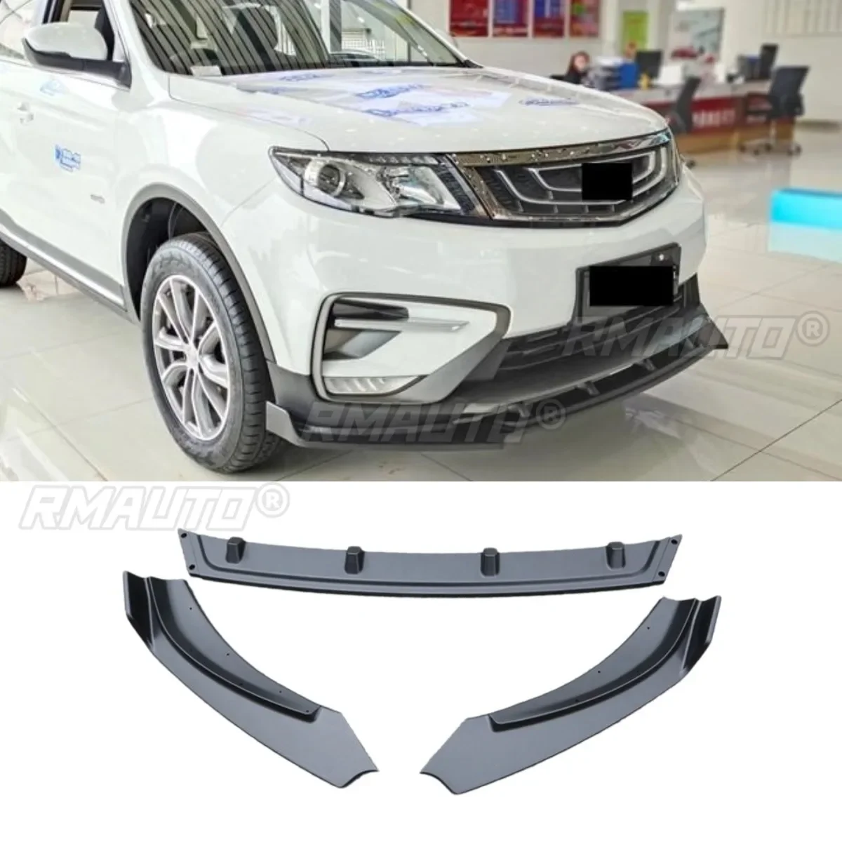 

Car Front Bumper Lip Diffuser Spoiler Glossy Black Modification Part for Geely Boyue 2018-2020 Bumper Protector Car Accessories