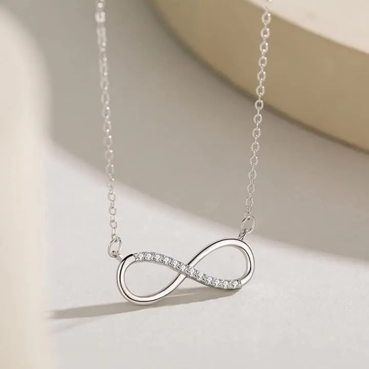 New 925 Sterling Silver Necklace Pendant Zircon for Women Wedding Jewelry Engagement Charm Party Gift Fine Chain
