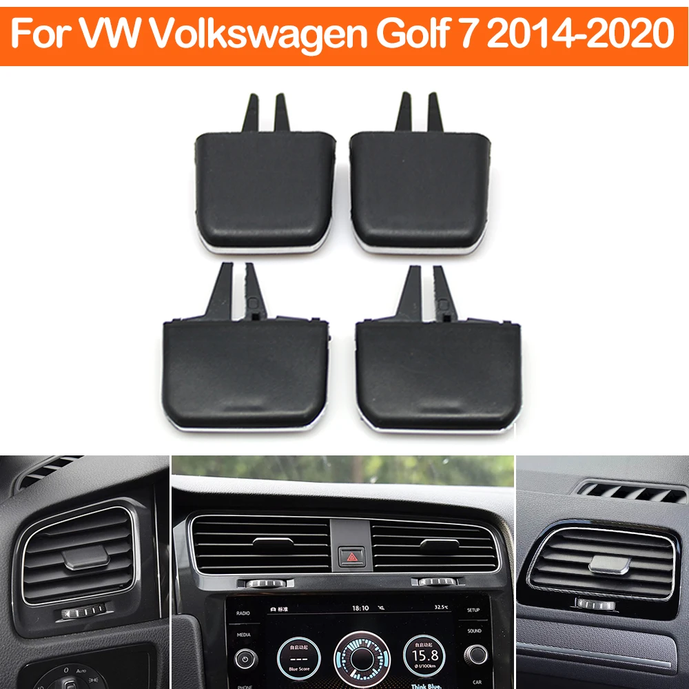 

﻿ 1/2/4PCS Front Rear Left Right Air Conditioner Outlet AC Vent Grille Slider Tab Clip Pick For VW Volkswagen Golf 7 2014-2020