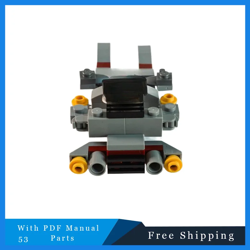 53 pçs moc estrela batalha bloco de construção modelo quebra-cabeça combate tripulado nave espacial crianças brinquedo educativo diy montagem presente do feriado