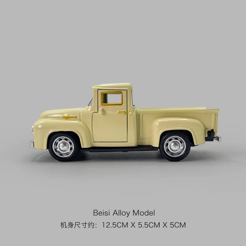 Alliage son et lumière retirer avec simulation d'ouverture de porte, camionnette, voiture vintage, modèle de véhicule tout-terrain, jouet pour enfants