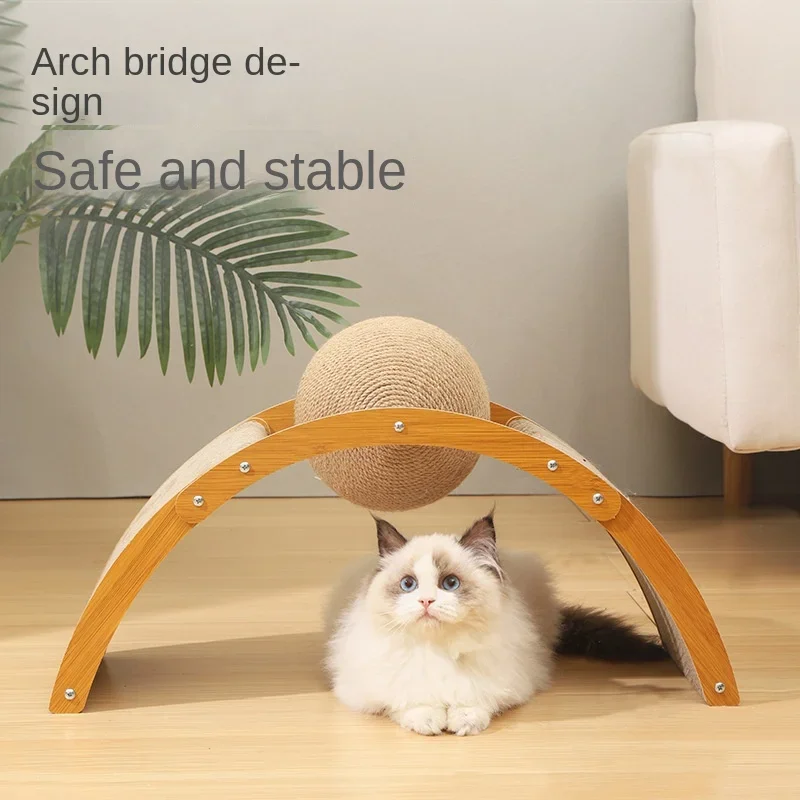 

Pet Toys Sisal Arch Cat Scratching Ball Wear-resistant Non-Debris Cat Scratcher Board Cats Training Grinding Claw Sharpener