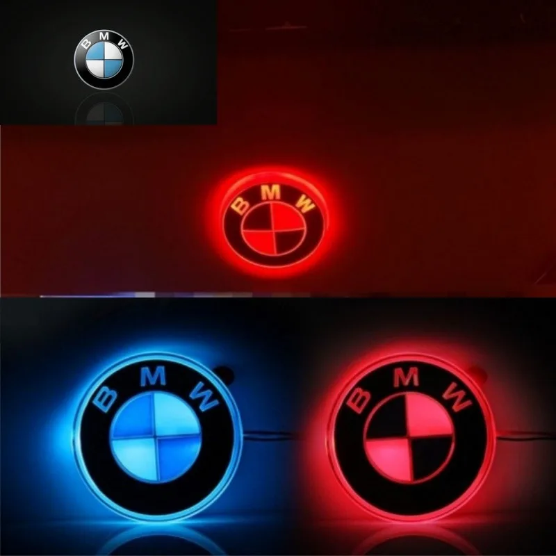 

For 4D BMW 1 Series 3 Series X1 X3 X5 logo light-emitting logo lamp refitting BWM front and rear tail LED lamps decorate