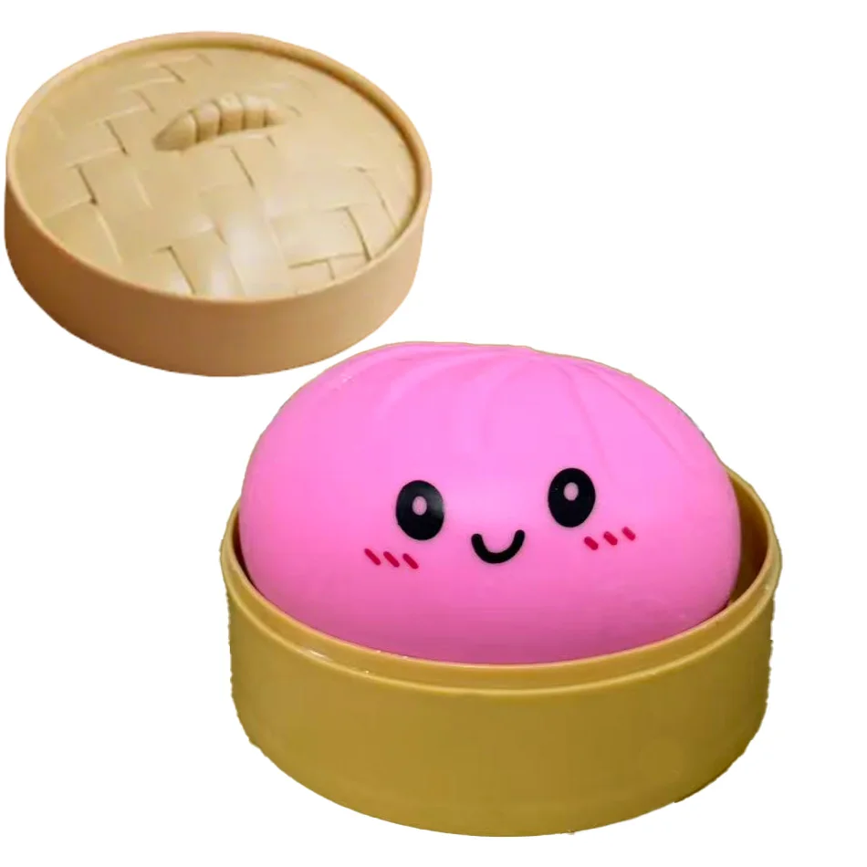 Glitzer-Dumpling Squishy mit Box – Sensorisches Quetschspielzeug zur Stresslinderung