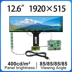 Oryginalny BOE 12.6 Cal NV126B5M-N42 NV126B5M 1920x515 SRGB TFT dotykowy wyświetlacz Lcd ekran z płytą eDP 30 pinów wyświetlacz do gier