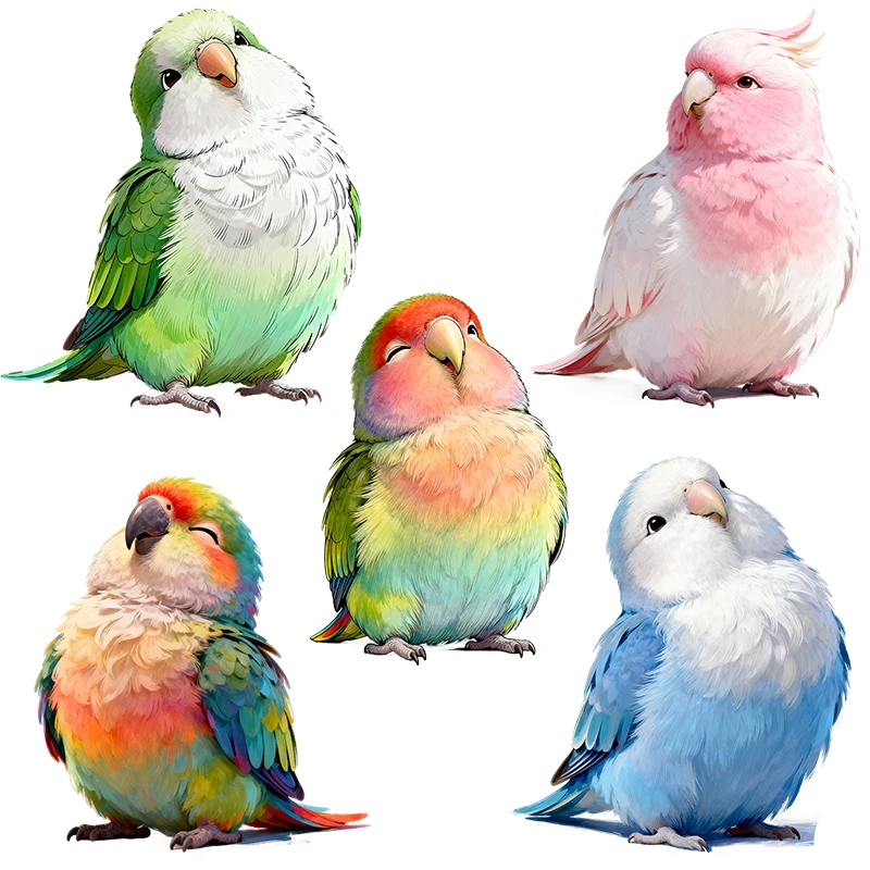 Three Ratels CD251 Cartoon colored parrot wall stickers for home decoration  door decals car body stickers