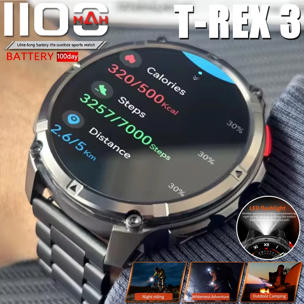 

2026 Ne GPS Outdoor Sports Bluetooth Smartwatch With 1100mAh Battery Waterproof to 30M for Running and Swimming Men Smart Watch