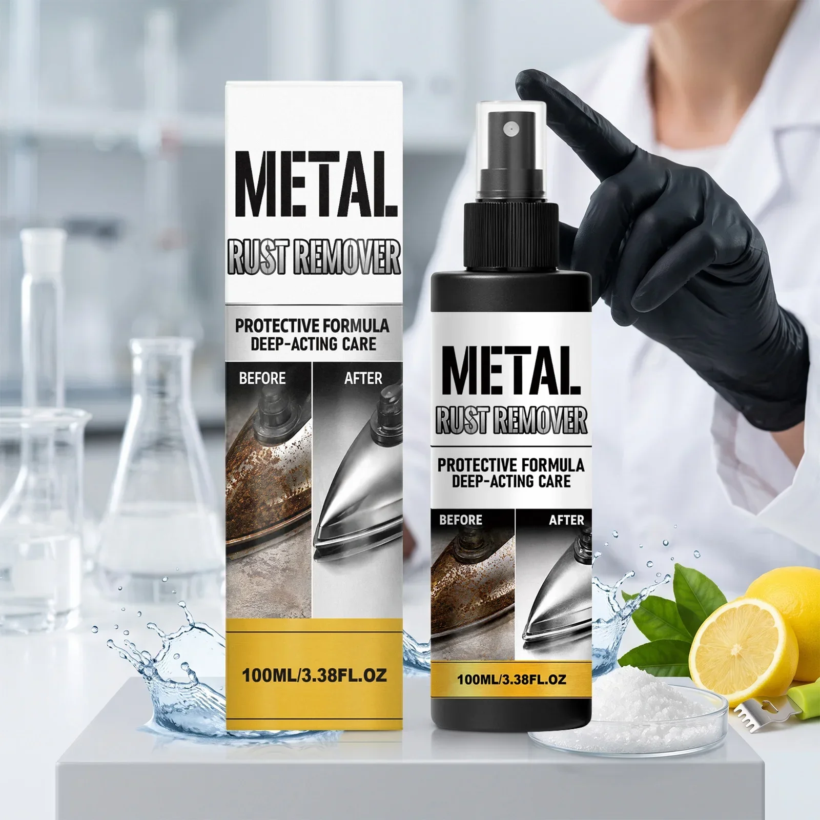 Metal Rust Remover Penetrates Rust Scale and Is Suitable for Home DIY Atomization Treatment. Gap Rust Remover