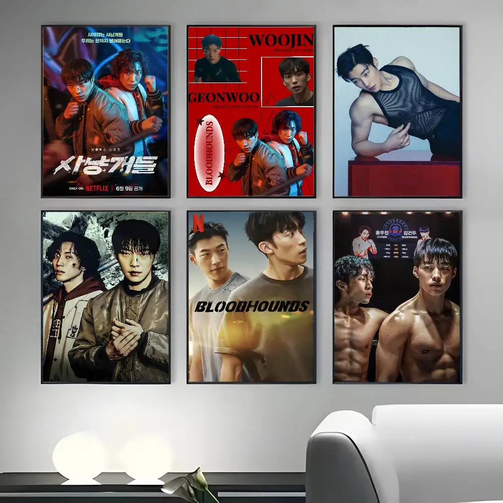 ملصق الفيلم Bloodhounds لزجة جدار الفن الطباعة مقاوم للماء غرفة المعيشة المنزلي غرفة بار ديكور جمالي