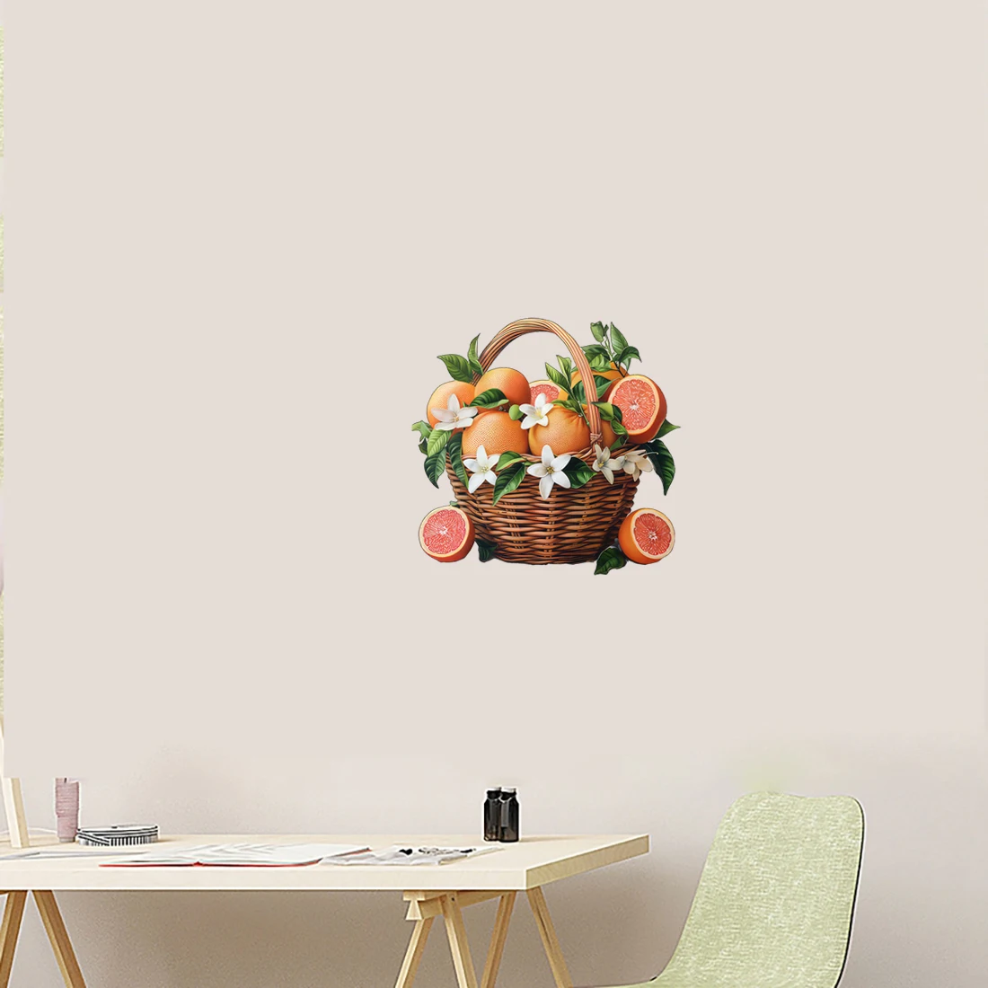 Three Ratels CO101 Fresh oranges cartoon stickers Kitchen decoration stickers PVC Waterproof self-adhesive