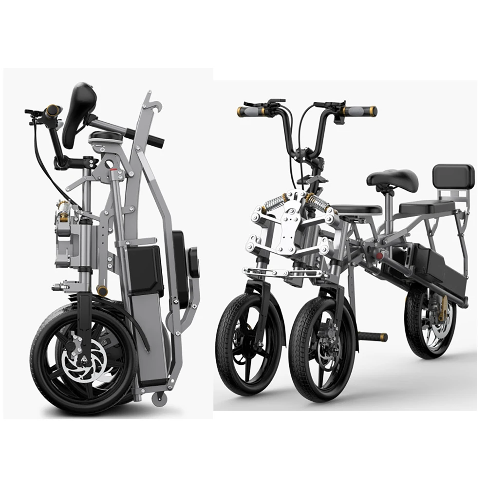

Cheap Price Foldable Electric Bicycle Dual Battery 48v 500w Ebike Japanese 3 Wheels Balance Electric Bike From China for Elder