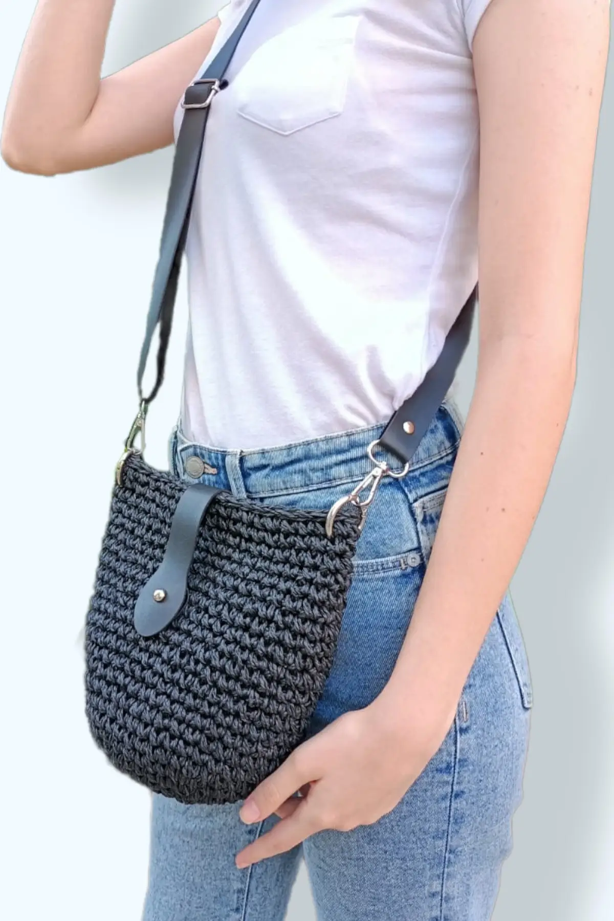 

Uras Masal Black Straw Handmade Knitting Women Shoulder Bag Crochet bag Women Bag Shoulder bag Handmade