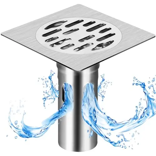 

Shower Drain Thick SUS 304# Stainless Steel Floor Drain Ordinary Bathroom Toilet Kitchen Balcony Dedicated To prevent odor