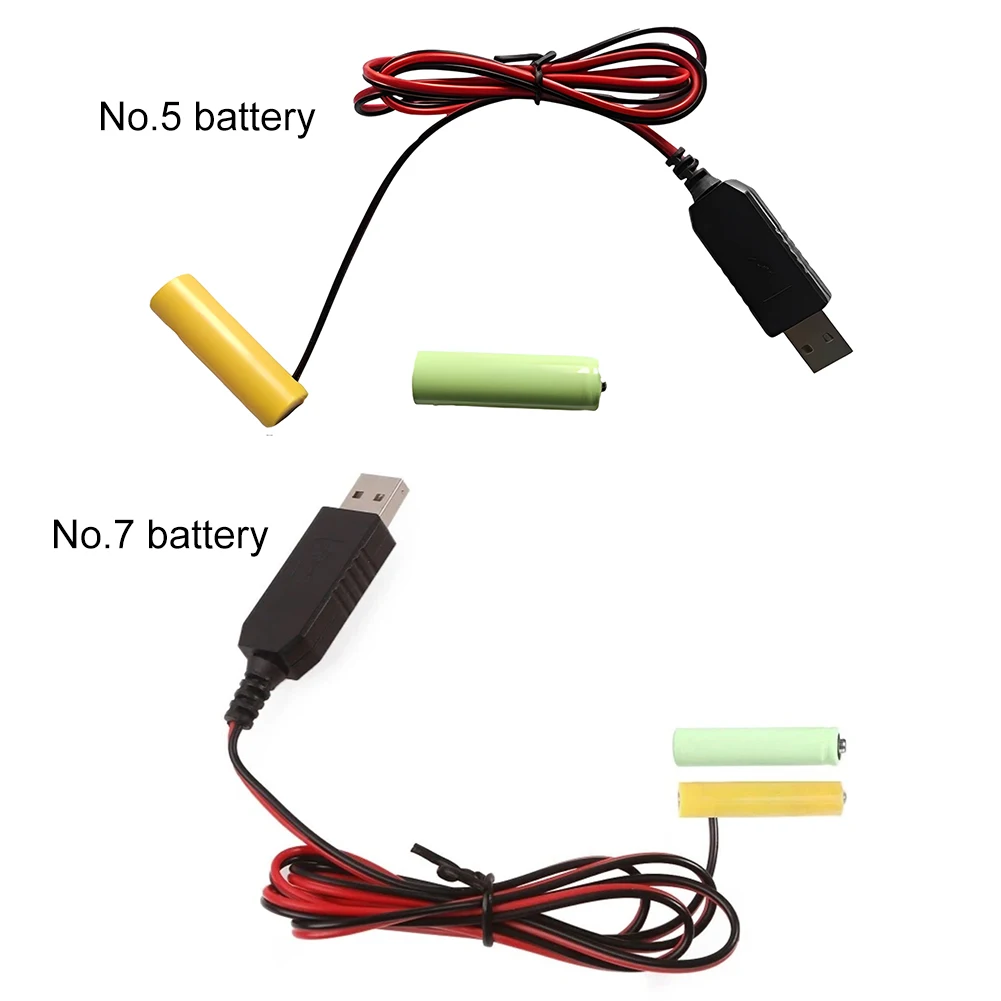 USB 5V To 3V AAA Battery Eliminator USB Power Supply Cable Eliminators Cord Replacement for Remote Control Radio LED Light
