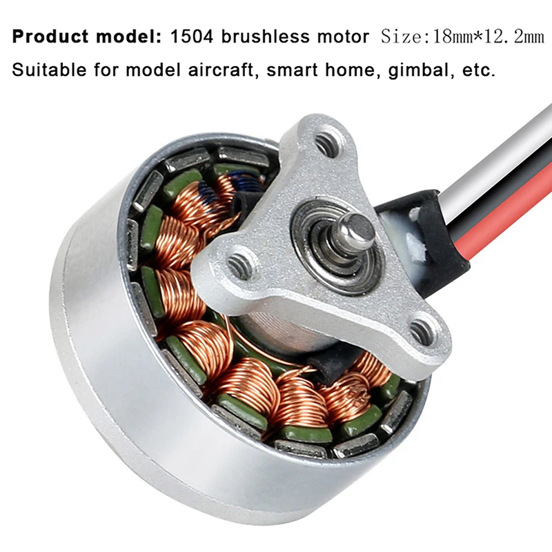 

1Pc 1504 Brushless Motor 7.4V Pan-Tilt Aircraft For 4 Axes Remote Control Airplanes Quadcopter Model Aircraft Accessories