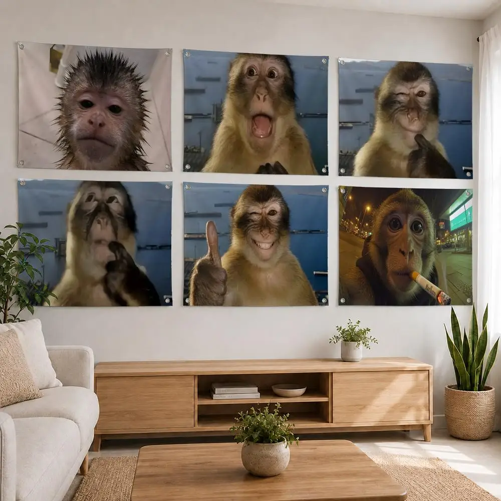 Spoof M-monkey Flags Flag Soft Skin-friendly Durable Tapestry Outdoor Party Home Living Room Bedroom Decoration