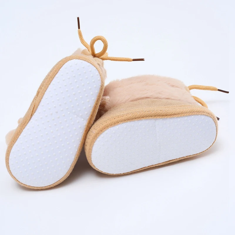 Winter Newborn Baby Cotton Booties Non-Slip Sole Toddler Boy Girl First Walkers Infant Warm Shoes Boots Rubber Non-slip Boots