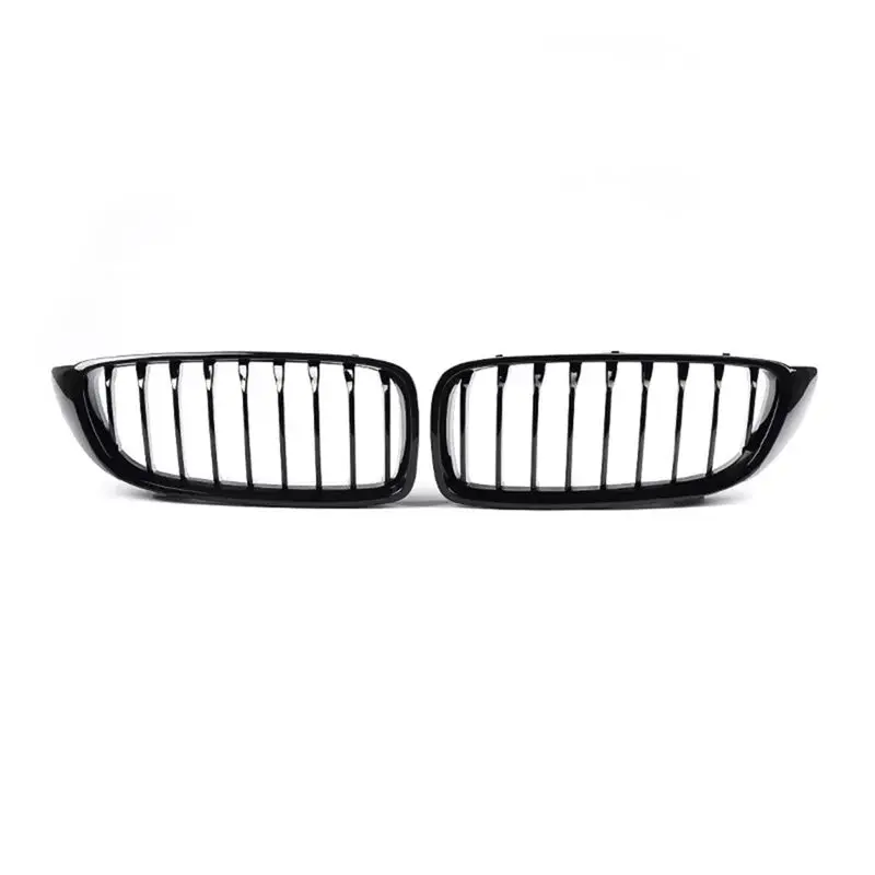 

AEF3-Pair Front Kidney Grille For BMW M4 F32 F33 F36 F82 F83 2014-2020 Glossy Black