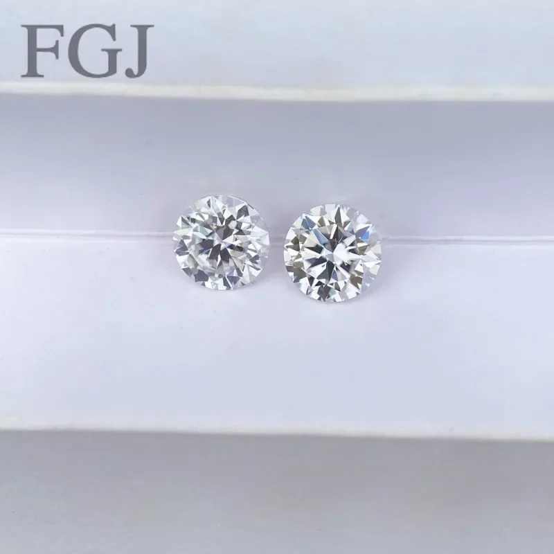 

0.1ct-4ct Moissanite Round Cut D Color Loose Gemstone VVS1 Excellent Cut Pass Diamonds Test For Women Jewelry Making Gift