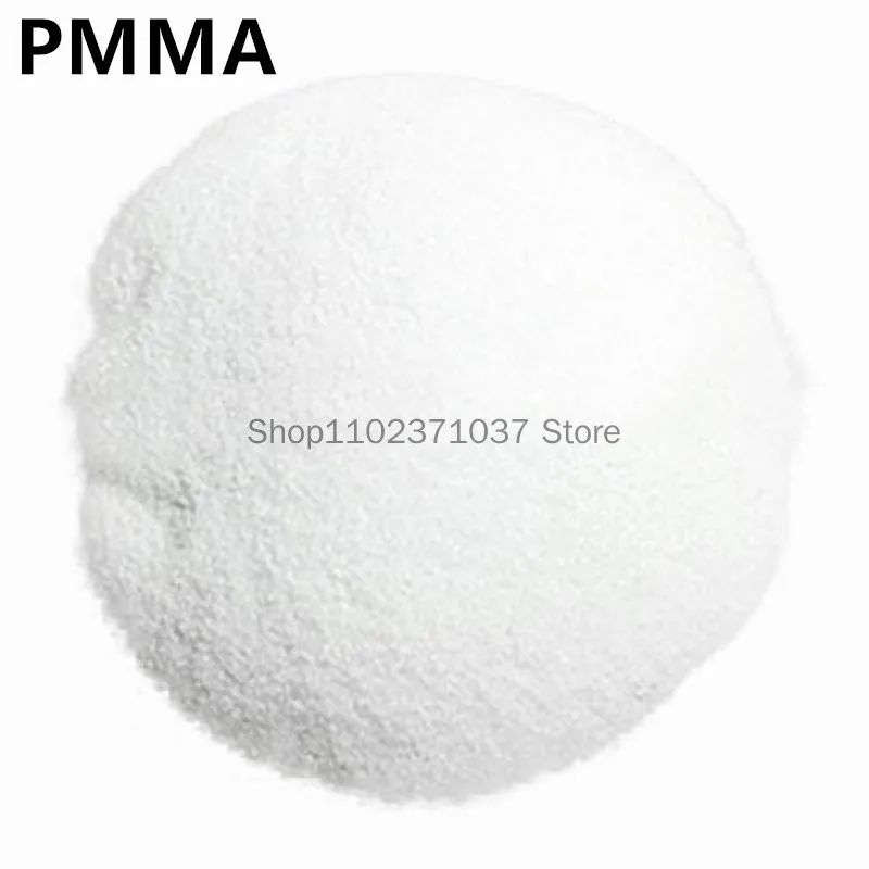 مسحوق Pmma Polymethyl Methacrylate 80 شبكة - 2000 شبكة من الدرجة البصرية عالية الشفافية من الراتنج الأكريليك الخشن والناعم