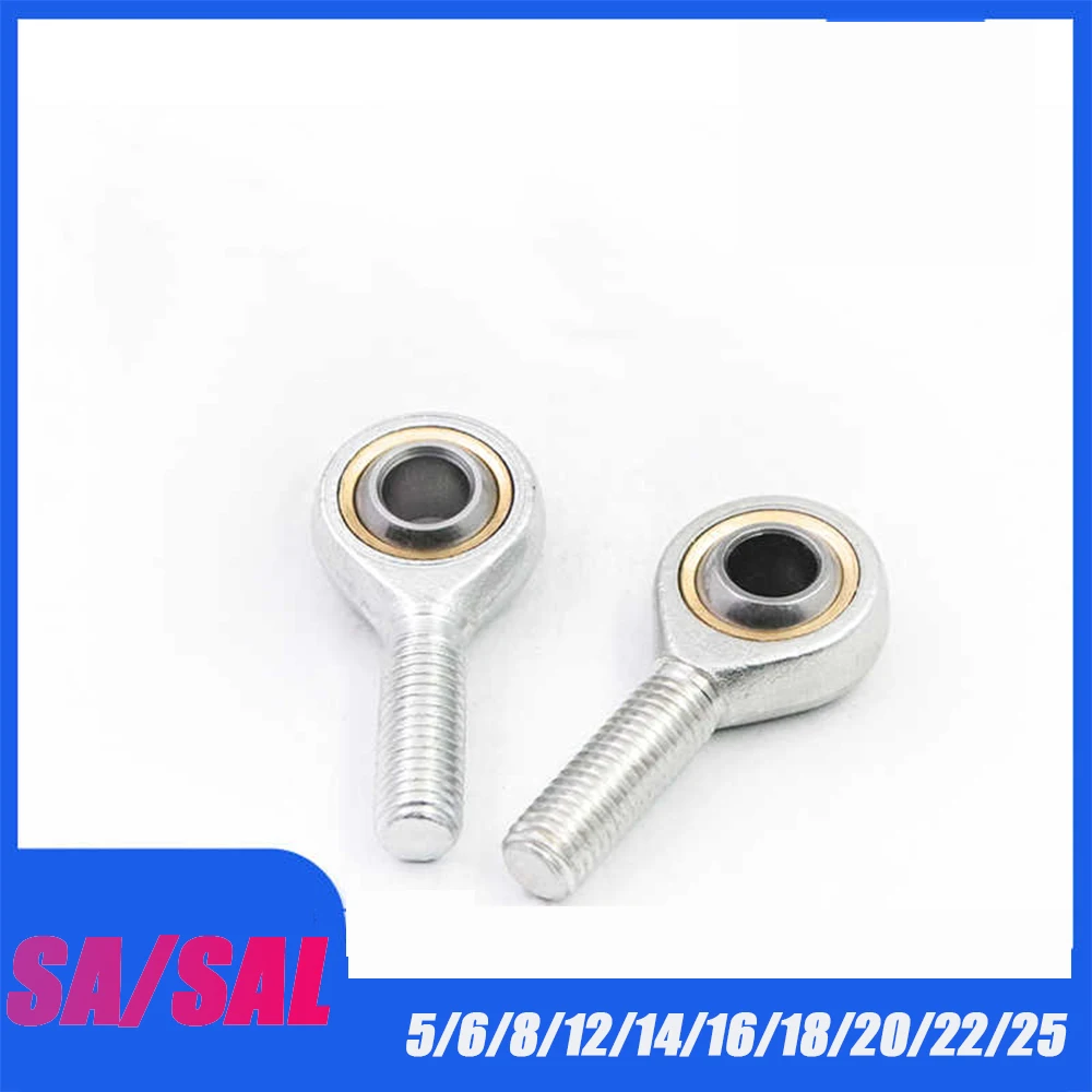 1Pcs SA/SAL 5/6/8/10/12/14/-25 Rod End Joint Bearing External Thread Metric Male Right /left Hand Fish Eye Sa T/k Ball Bearing