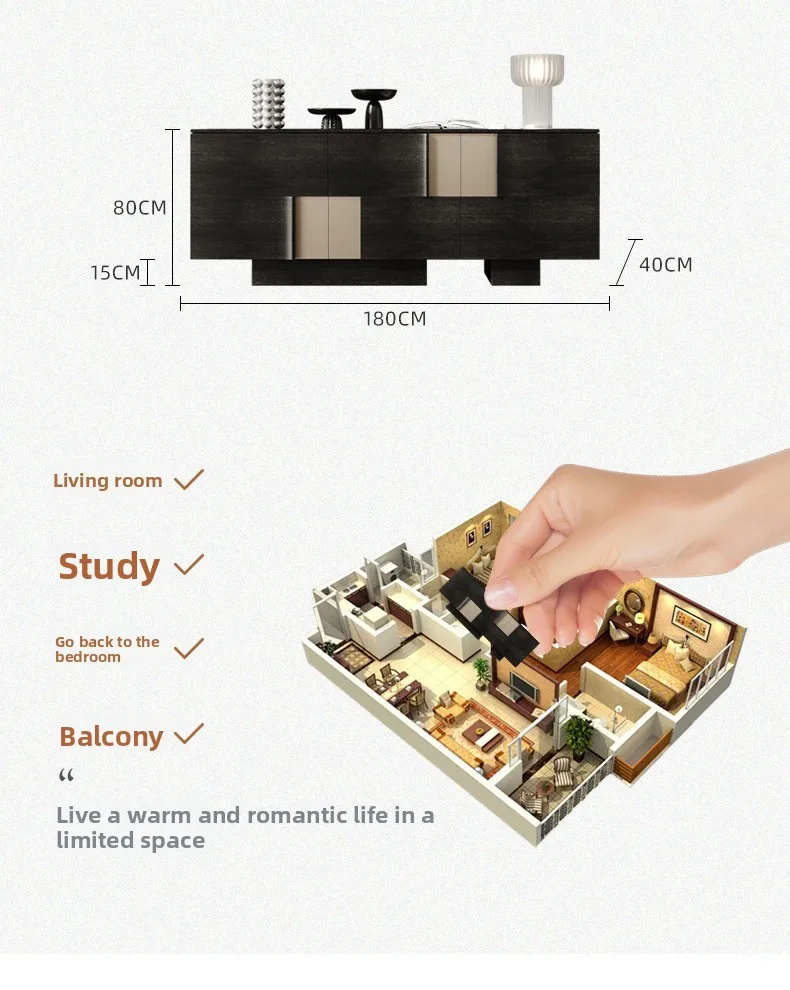 Integrated wall storage storage cabinet Modern simple designer solid wood porch cabinet