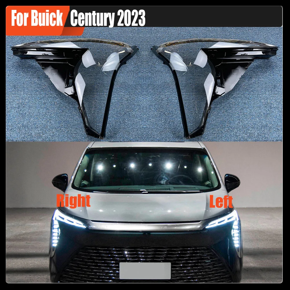 

For Buick Century 2023 Front Headlamp Cover Transparent Lampshades Lamp Shell Masks Headlight Shade Lens Plexiglass