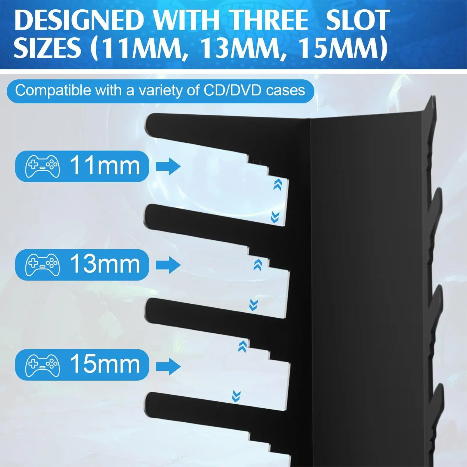 Video Game Storage 2 Pieces Metal Heavy Duty Wall Mount Organizer Game Organizers And Storage For Living Room Bedroom Offices