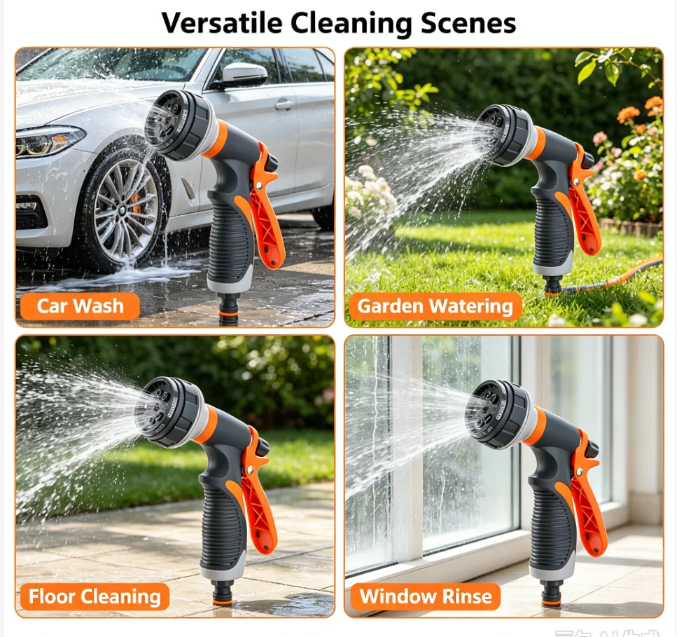 Home watering sprinkler head, water gun for irrigation, multifunctional fire fighting artifact, dedicated water pipe