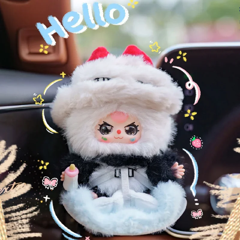 Baby Three Plush Car Blind Box Cute Doll Pendant Genuine Soft Toy For Girls Trendy Surprise Gift Trendy Blind Box Toys