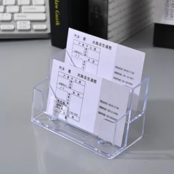 Transparent Business Card Box Holder Office Supplies Desktop Storage Organization Accessories Card Base Single-layer Multi-layer