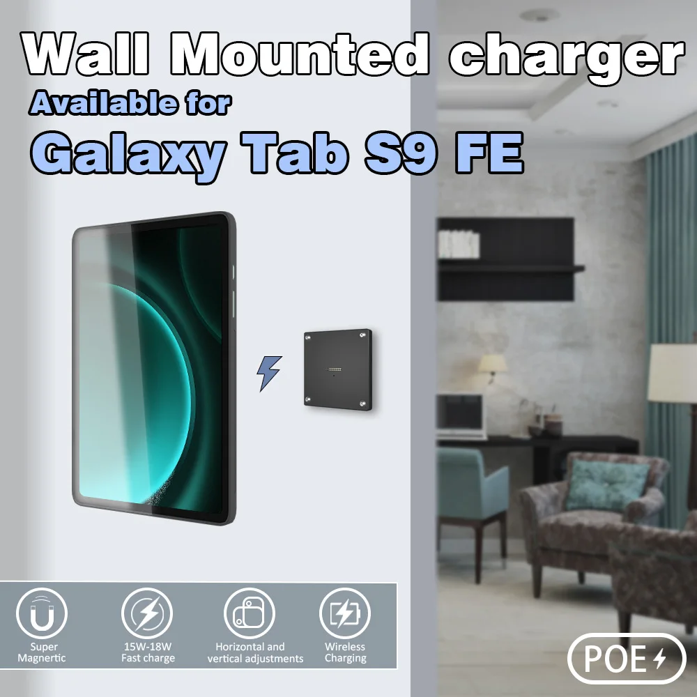 

POE Tablet holder for Samsung Galaxy Tab A9 FE full range wall charging station Wall mounted charging Smart